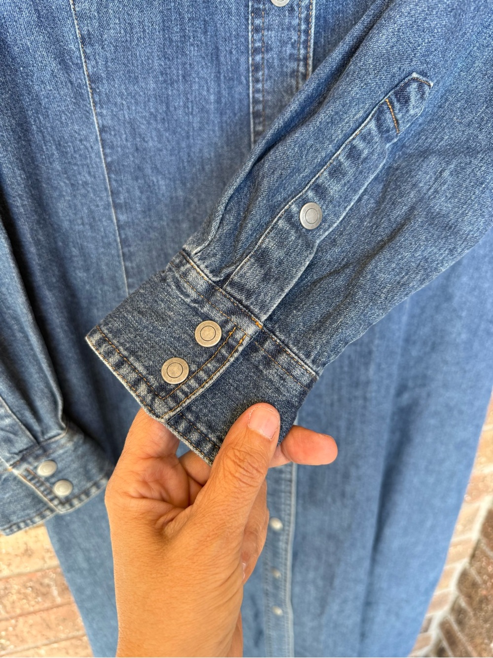 Vintage Pendleton Originals Denim Maxi Dress M Western 90s (belt not included) - Picture 7 of 7